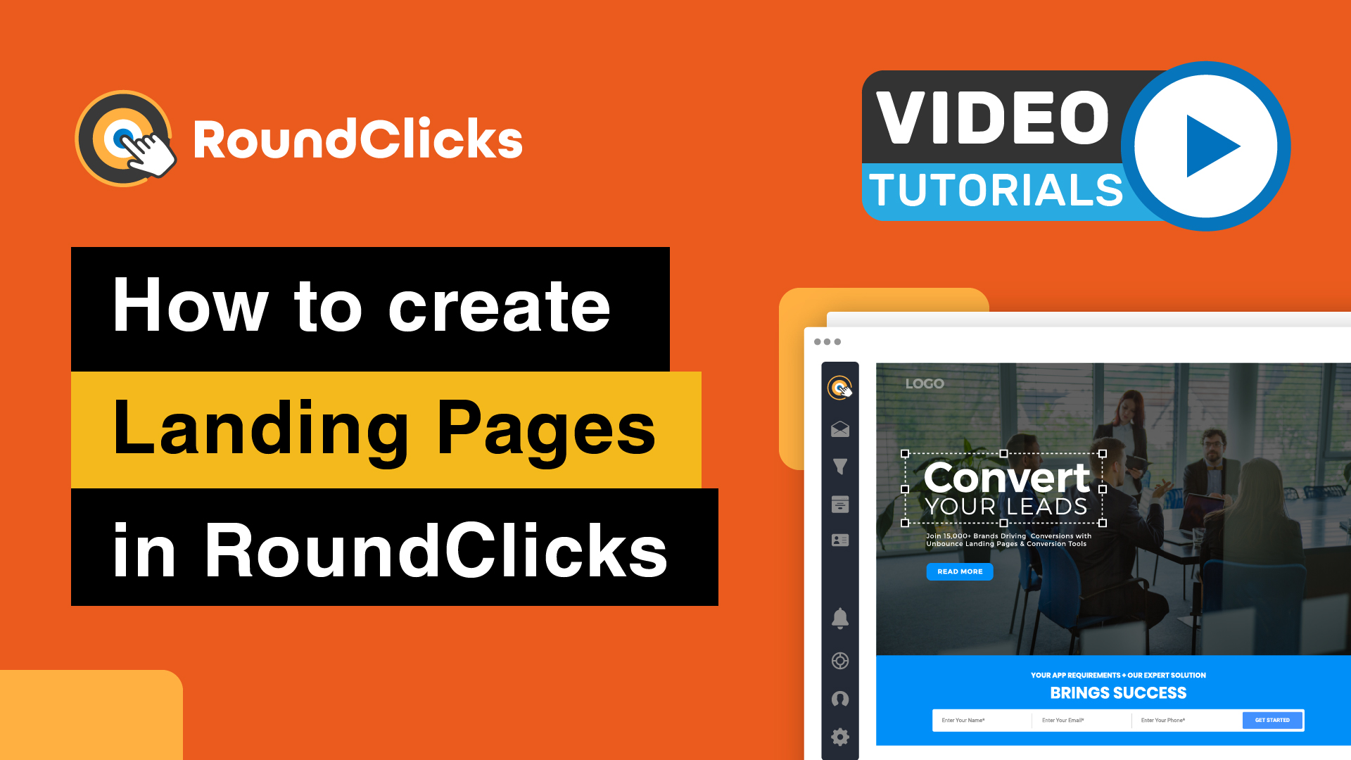 Learn to create landing pages in RoundClicks