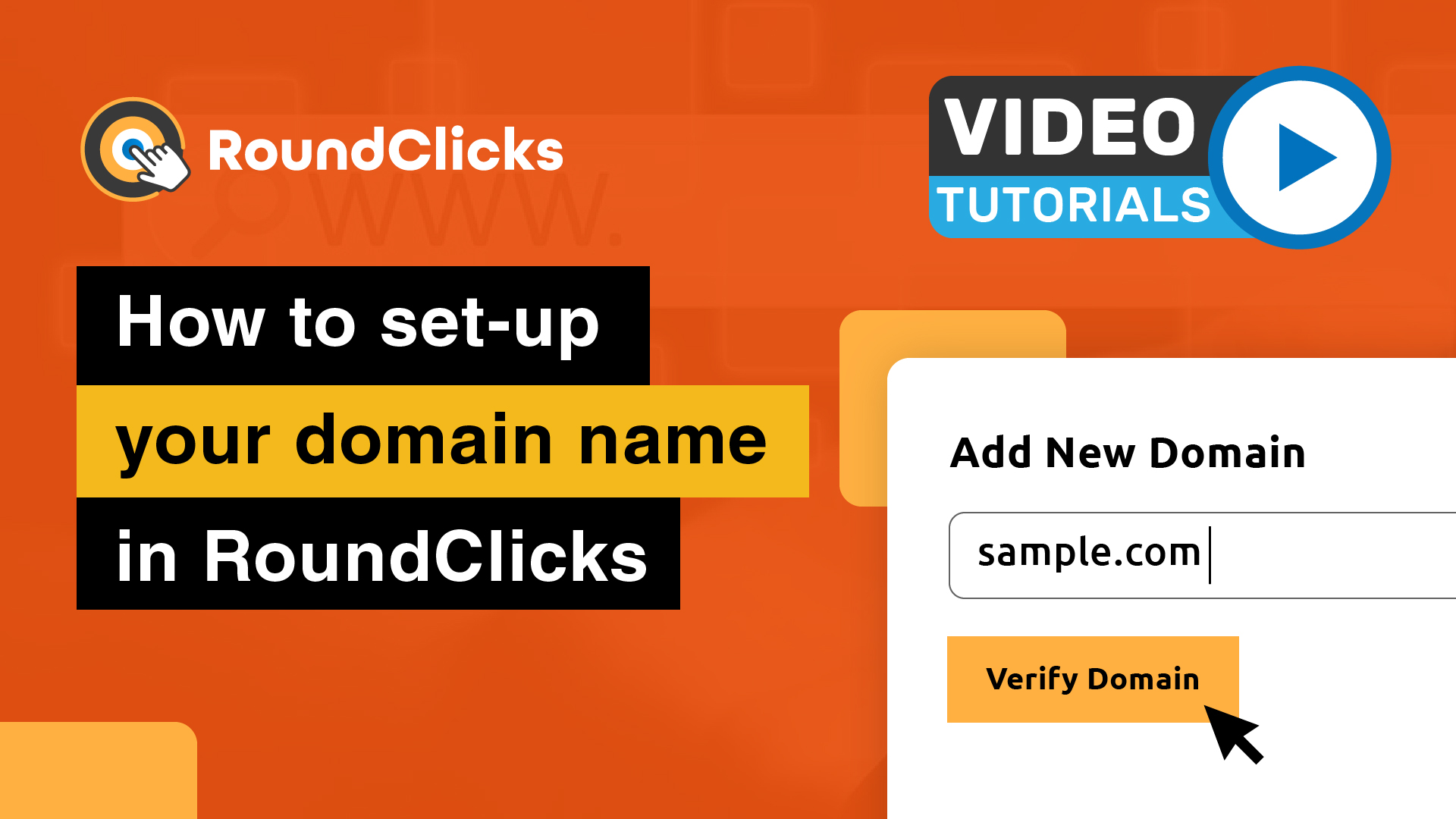 Set-up your domain name in RoundClicks